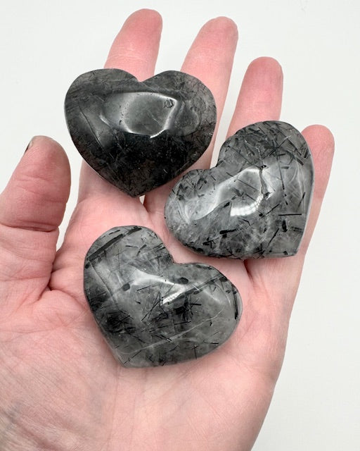 tourmalinated quartz hearts - ZenJen shop