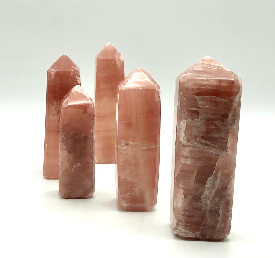 Rose Calcite Healing Crystal Tower - ZenJen shop