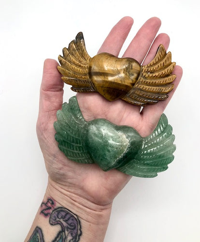 crystal heart with wings - ZenJen shop