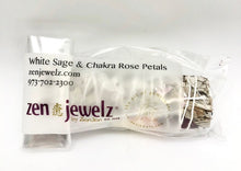 Load image into Gallery viewer, California White Sage Smudge Stick with Chakra Rose Petals
