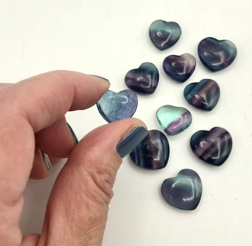 fluorite crystal hearts - ZenJen shop