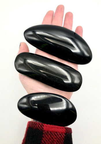 obsidian palm stones - ZenJen shop