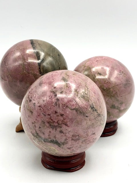 rhodonite crystal balls - ZenJen shop