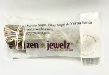 Load image into Gallery viewer, White, Blue, Yerba Santa Sage Smudge Stick
